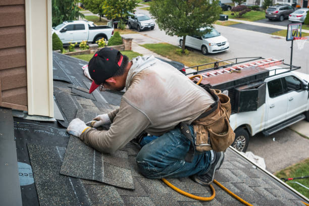 Professional Flat Roof Repair technician working in Lawndale, NC